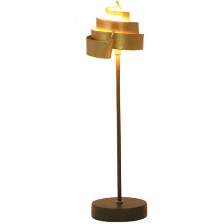 Tischleuchte Piccola Banderole Eisen Braun-Schwarz-Gold mit elegantem Design und warmem Licht.