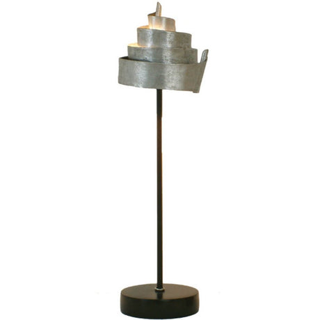 Tischleuchte Piccola Banderole Eisen Schwarz-Silber mit eleganter Metall-Design für modernes Ambiente.