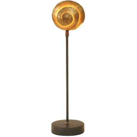 Table lamp piccola nautilo iron brown-black gold