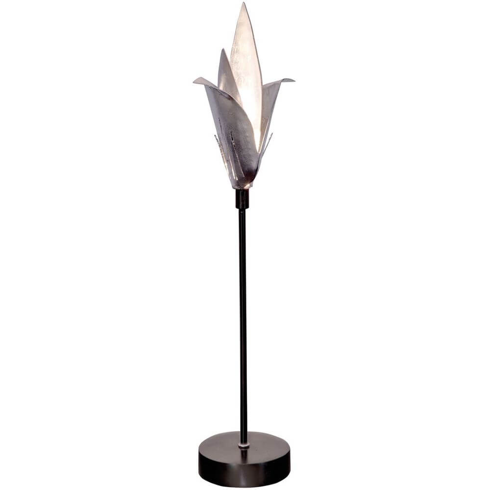 Tischleuchte Piccola Airone Eisen Schwarz-Silber mit elegantem design aus Metall, ideal für stilvolle Innenräume.