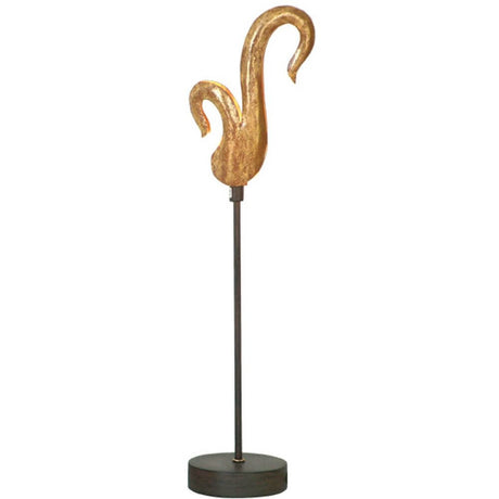 Tischleuchte Piccola Ciconga Eisen Braun-Schwarz-Gold mit elegantem Design in Gold und Schwarz.