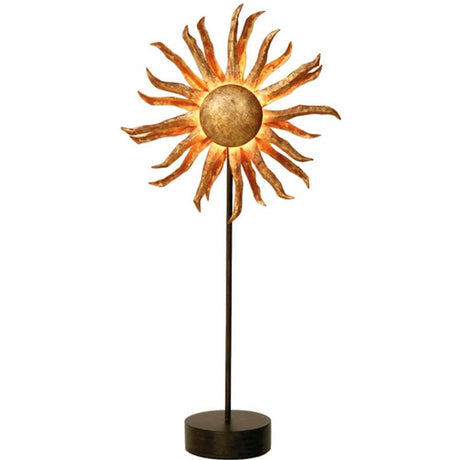 6-light table lamp Sun iron brown-black-gold on a sturdy base, designed for stylish interiors.