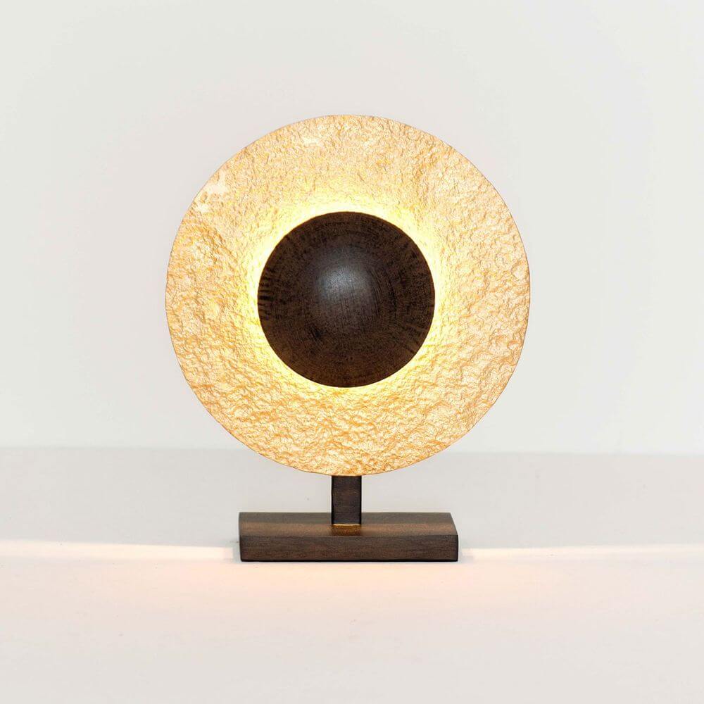 Bordlampe med 4 lyskilder Eclipse Klein jern brun-gull med moderne design og varmt lys.