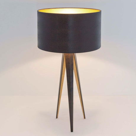 Bordlampe Petra jern brun-svart-gull