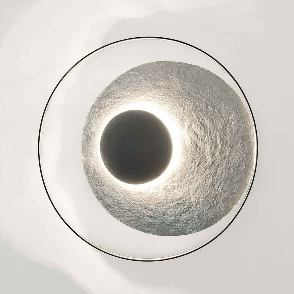 Wandleuchte 3-flammig Satellite Eisen Silber-Schwarz