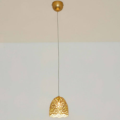 Lámpara colgante Lily Piccolo de hierro en dorado con diseño delicado, ideal para espacios modernos.