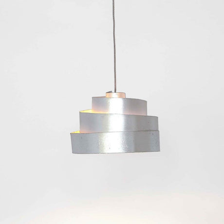 Pendant light Banderola iron silver in a modern layered design with an elegant silver finish.