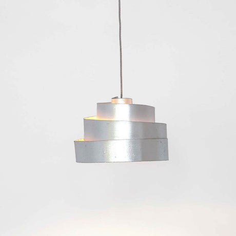 Pendant light Banderola iron silver with a stylish, layered design in a silver look.