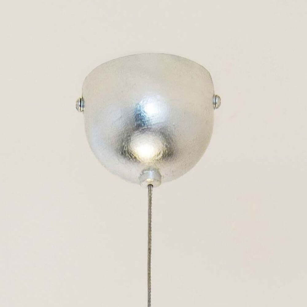 Pendelleuchte Banderola Eisen Silber in glänzendem Silberfinish von oben