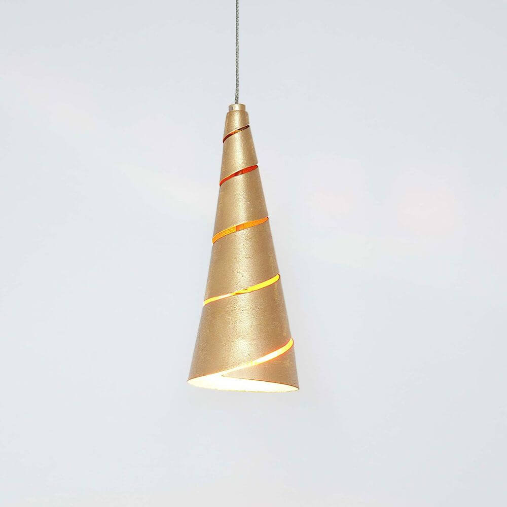 Pendelleuchte Innovazione Eisen Gold in modernem Design, geeignet für Schienensysteme.