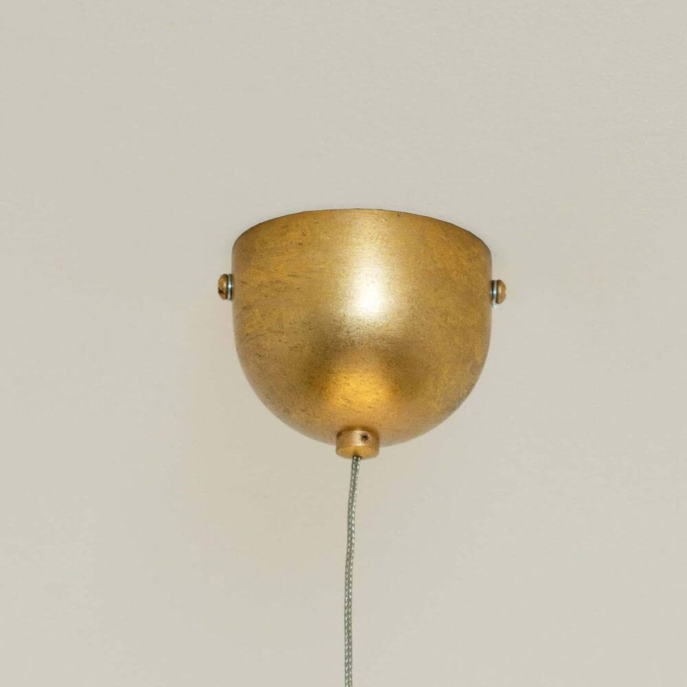 Pendelleuchte Innovazione Eisen Gold Baldachin in goldener Farbe.