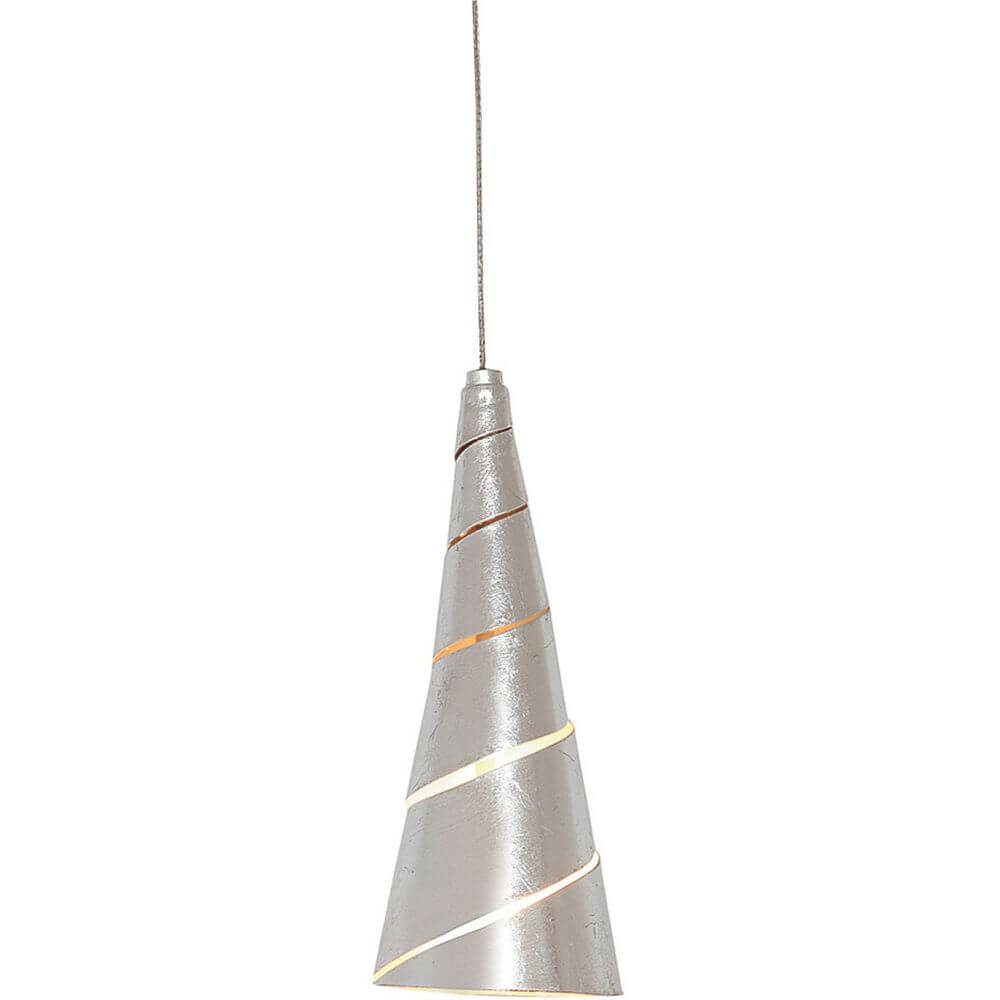 Pendelleuchte Innovazione Eisen Silber in Modernem Design mit Metallic-Oberfläche.