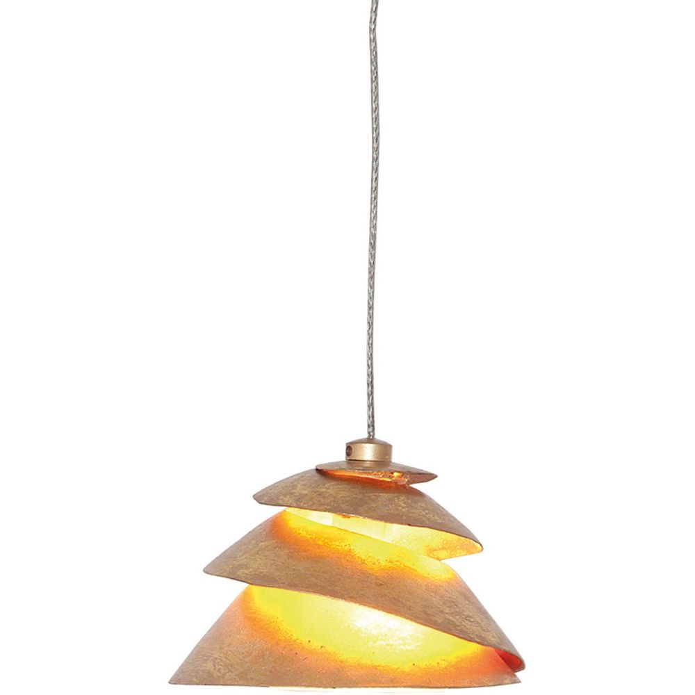 Pendelleuchte Snail aus Eisen in Gold, moderne und stilvolle Beleuchtung für jedes Zuhause.