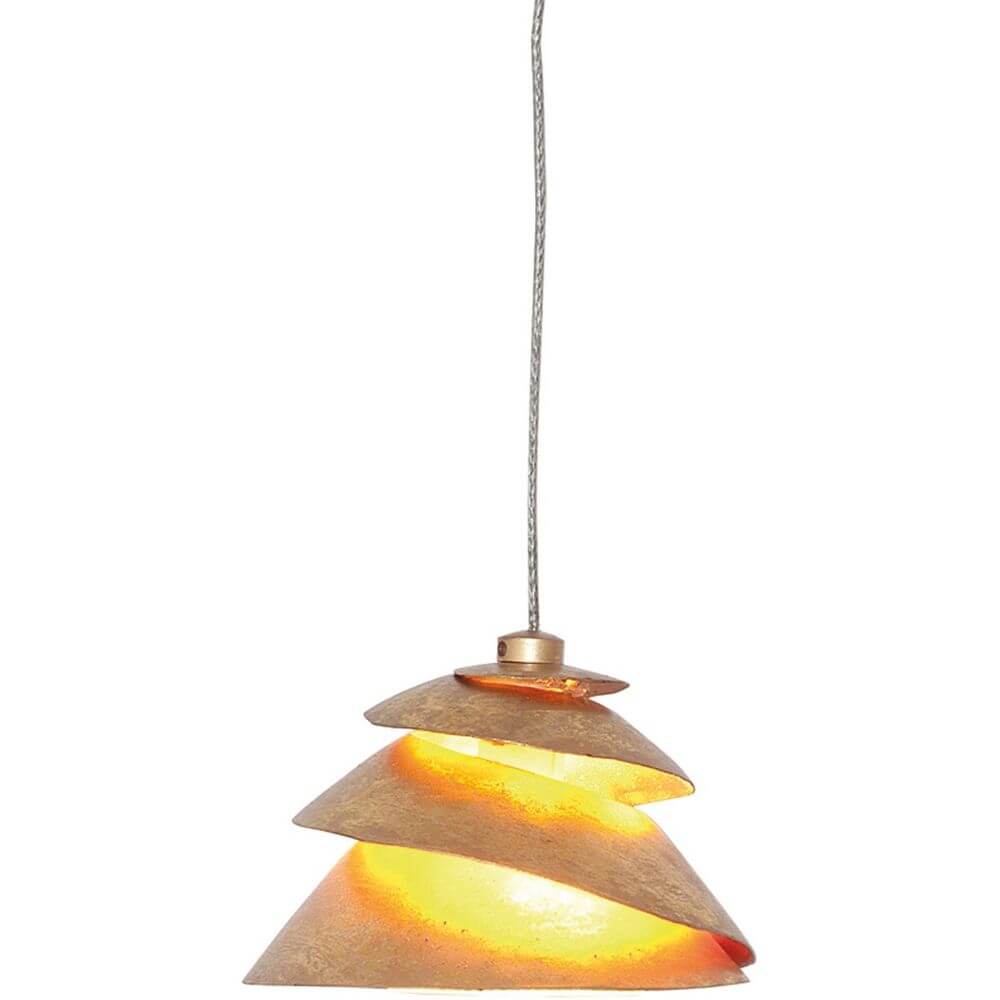 Pendelleuchte Snail Eisen Gold mit stilvollem und modernem Design aus Eisen und goldenen Akzenten.