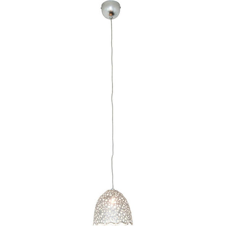 Riippuvalaisin Lily Grande rauta hopea, elegantti metallinen riippuvalaisin hopeisena, hienovaraisella muotoilulla.