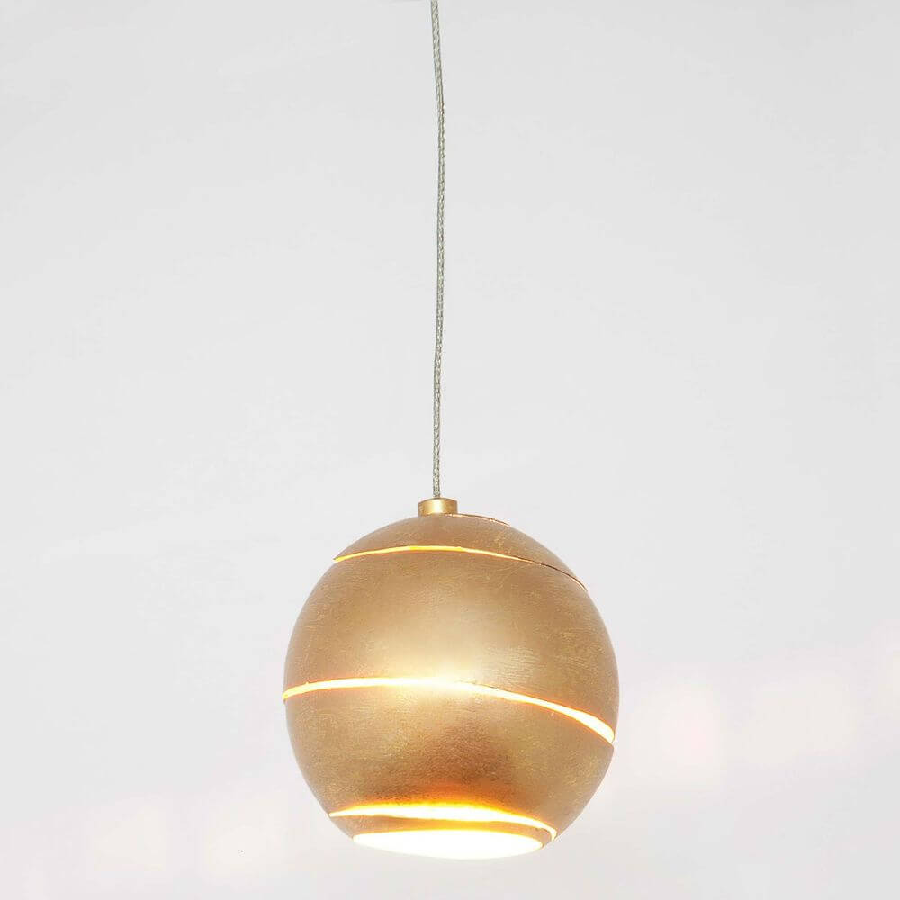 Pendelleuchte Suopare Eisen Gold, elegante goldene Leuchte, ideal für Wohn- oder Schlafräume, ohne Baldachin.