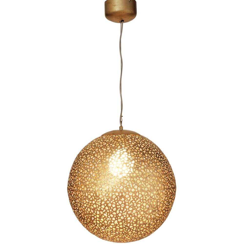 Hängeleuchte Utopistico Ø 40cm Gold mit dezentem Design und warmem Licht, ideal für stilvolle Innenräume.
