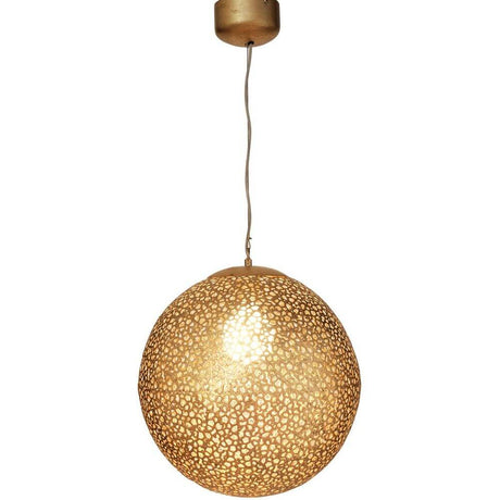 Suspension Utopistico Ø 40 cm dorée au design discret et à la lumière chaude, idéale pour des intérieurs élégants.