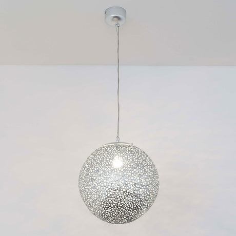 Lampa wisząca Utopistico żelazo srebrna w nowoczesnej, eleganckiej formie. Idealna do stylowych wnętrz.