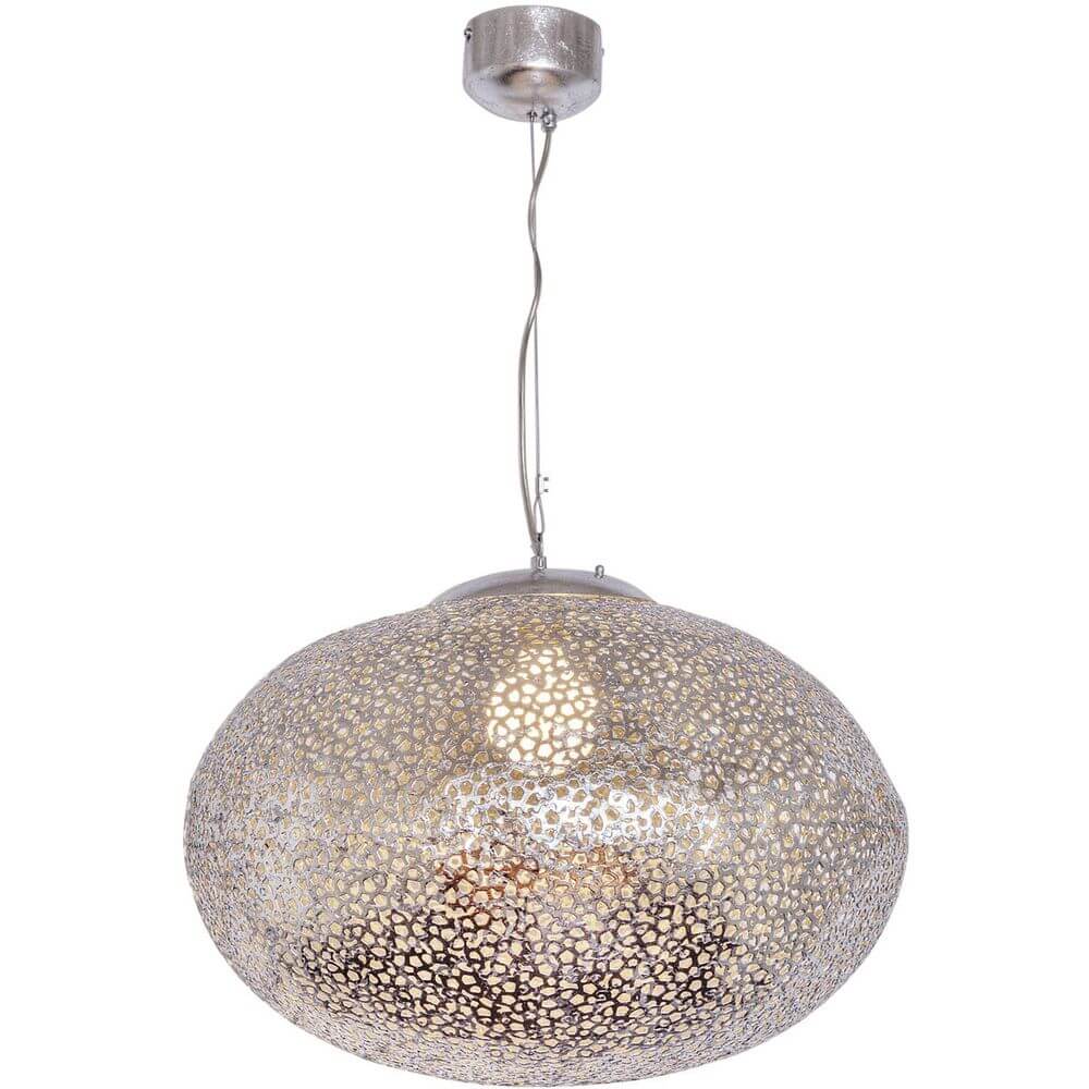Hängeleuchte Utopistico Eisen Silber mit dekorativem Lichtmuster und elegantem Design für jeden Raum