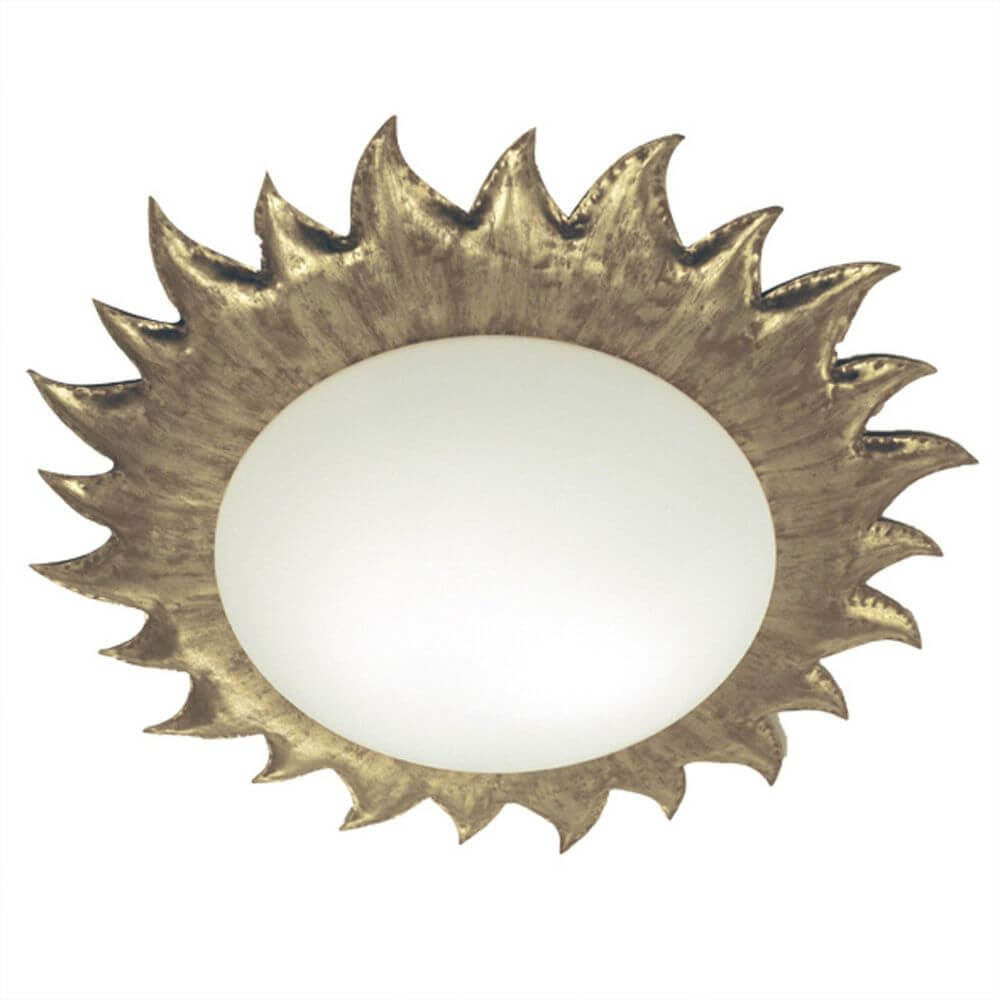 Lampa sufitowa 3-punktowa Sole Grande żelazo-szkło złota w nowoczesnym designie z złotą formą klosza.