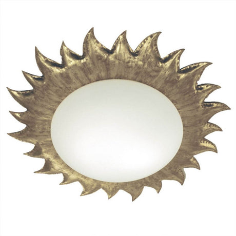 Taklampa med 3 ljuskällor Sole Grande järn-glass guld i modern design med guldfärgad skärmform.