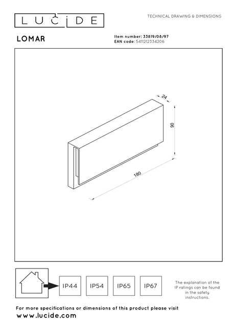 Außenwandleuchte Lomar IP54 18cm Rostfarben (2)