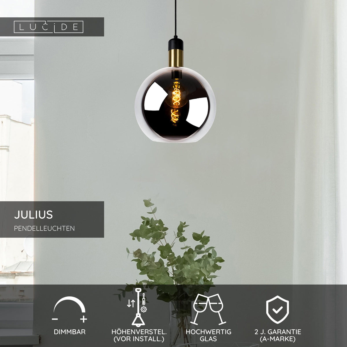 Pendelleuchte Julius Glasschirm Ø 28cm (6)