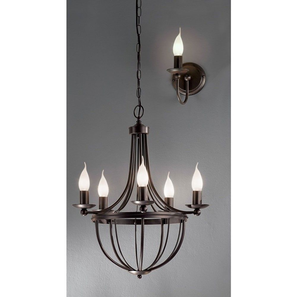 Azienda 5-flammig rost-antik Ø 47cm