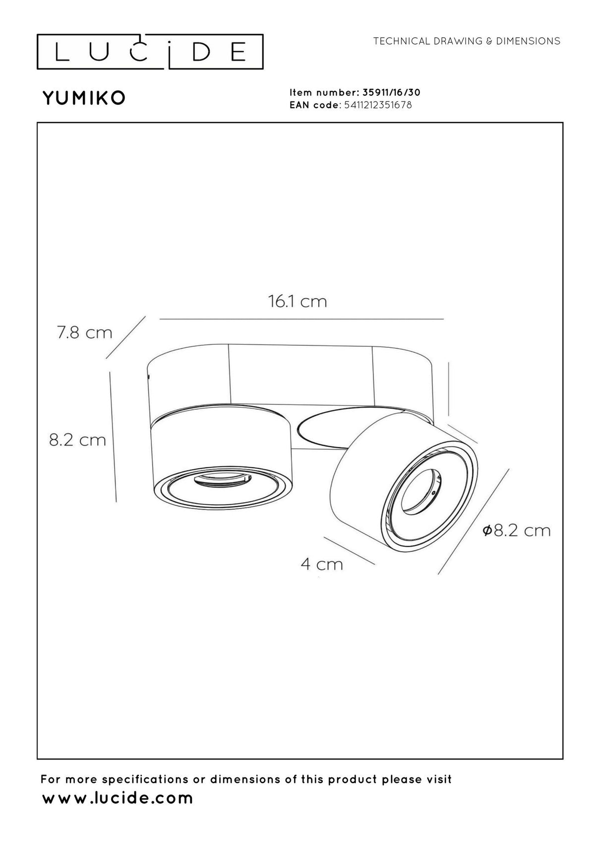 LED-Deckenspot Yumiko 2-flammig dimmbar (6)