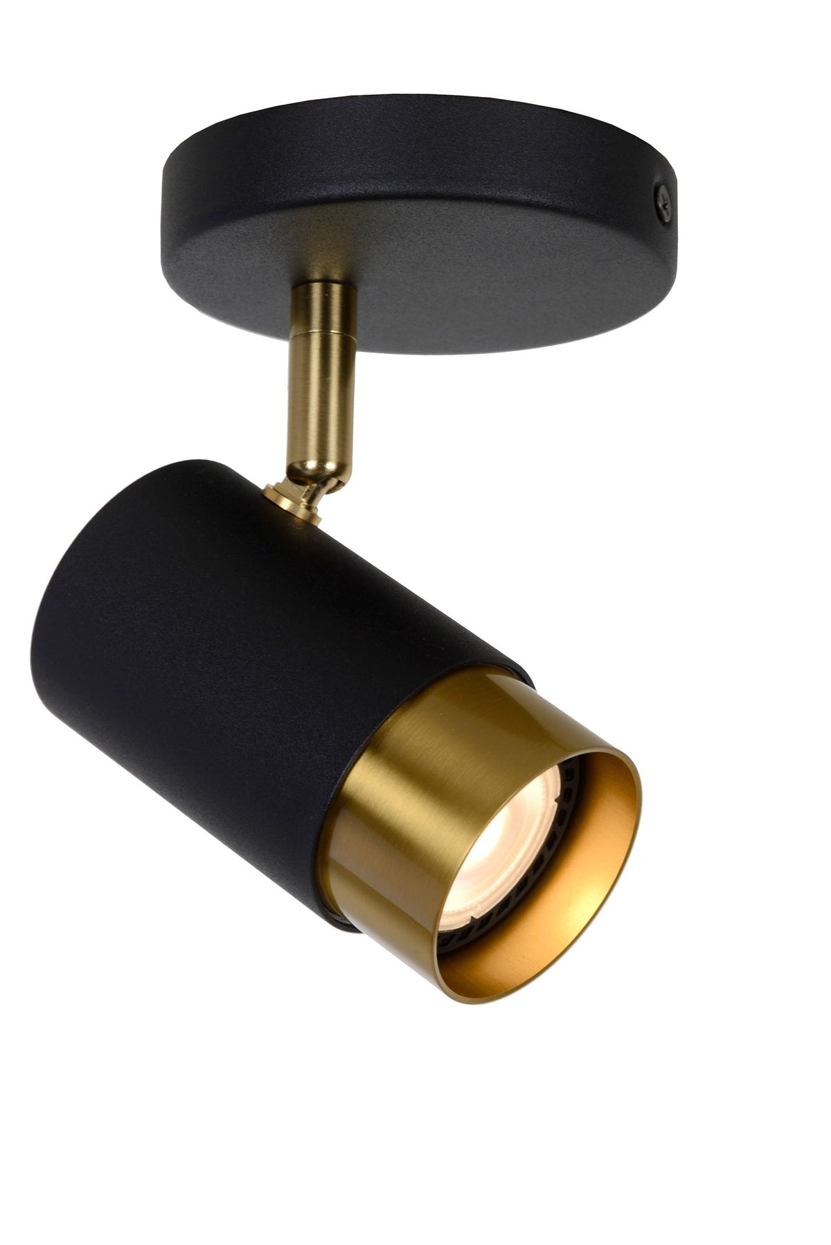 Deckenspot Floris 1-flammig schwenkbar Schwarz/Messing GU10 (2)