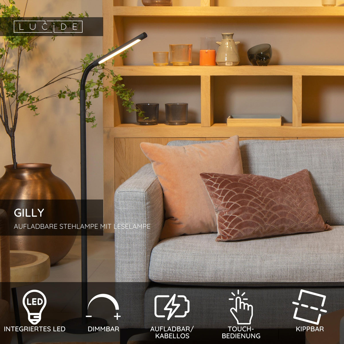 LED-Lese-Stehleuchte Gilly mit Akku und Touchdimmer (6)