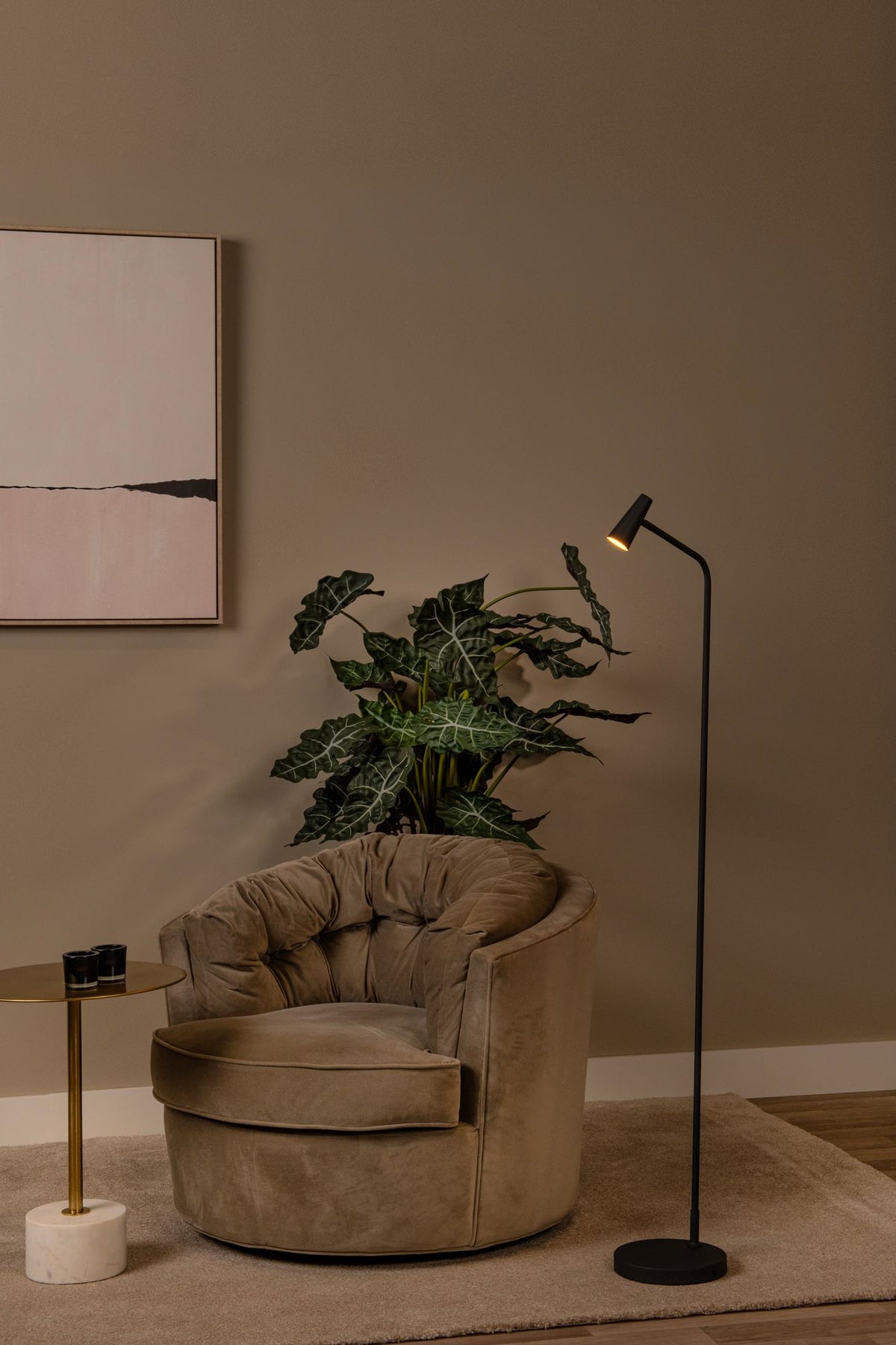 LED-Lampada da terra Stirling con batteria e dimmer touch Nero 137,5 cm (1)