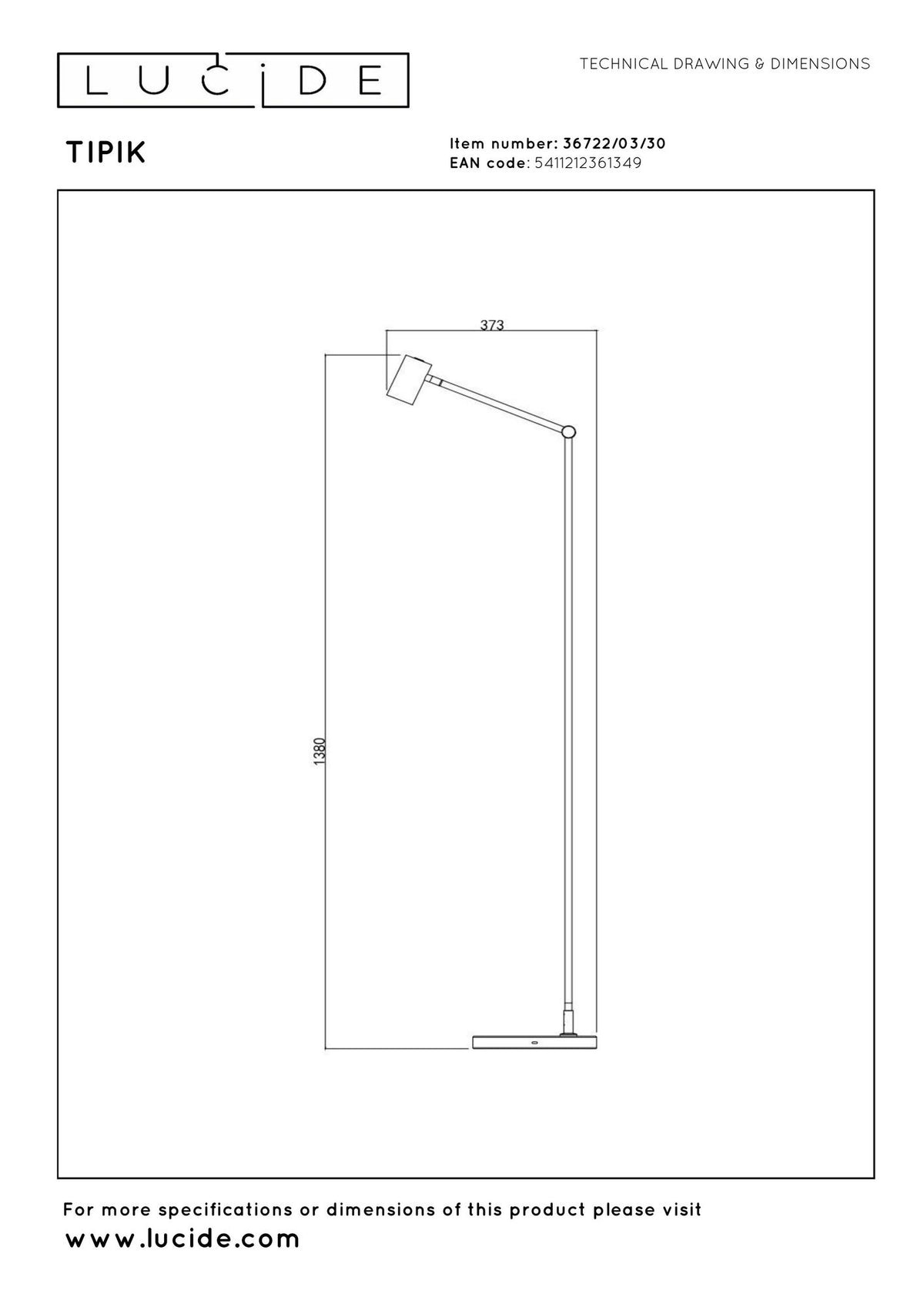 LED-Akku-Stehleuchte Tipik dimmbar Warmweiß 138cm (6)