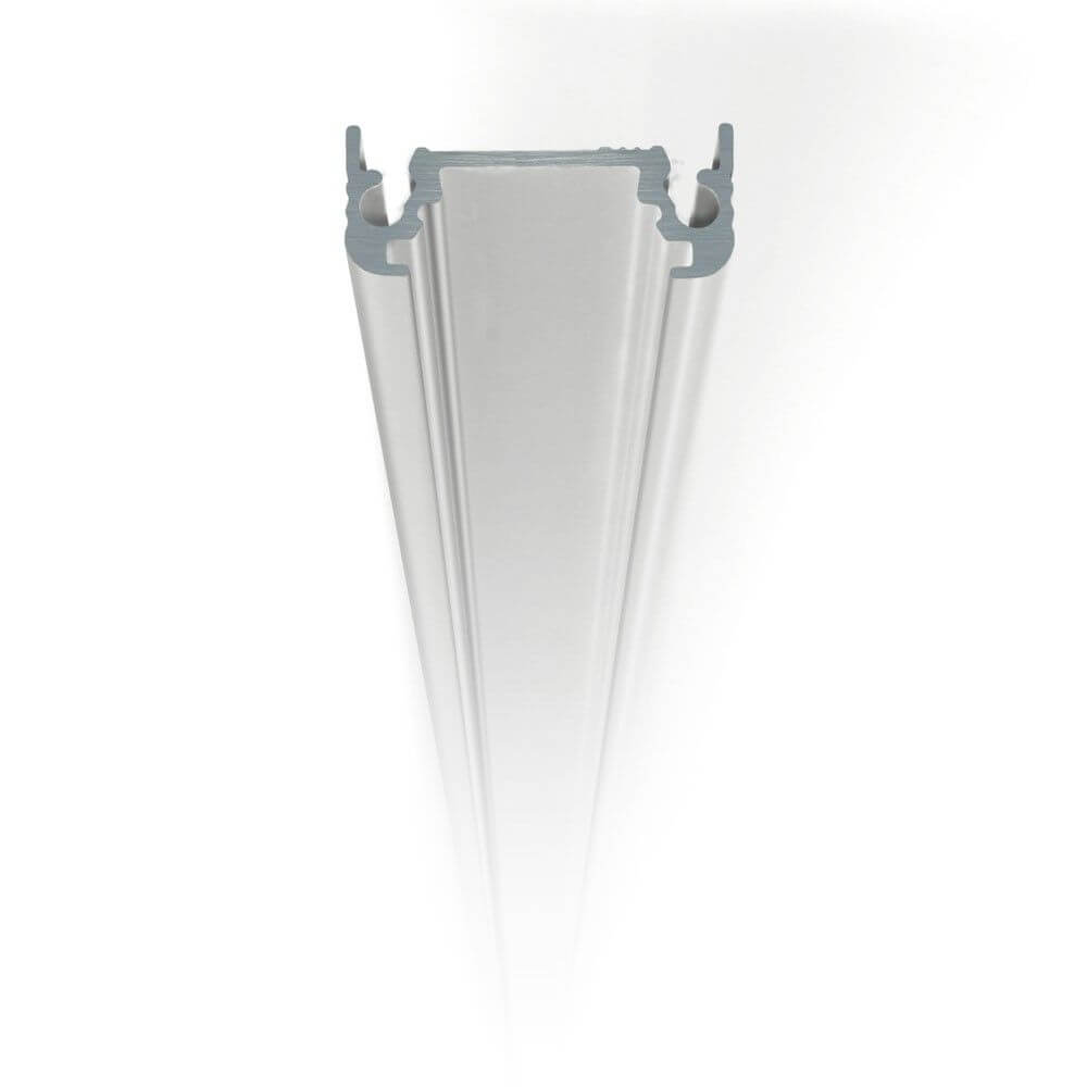Aufbauprofil flach 200cm Weiß ohne Abdeckung für LED-Strips - Aluminiumprofil für LED-Installationen
