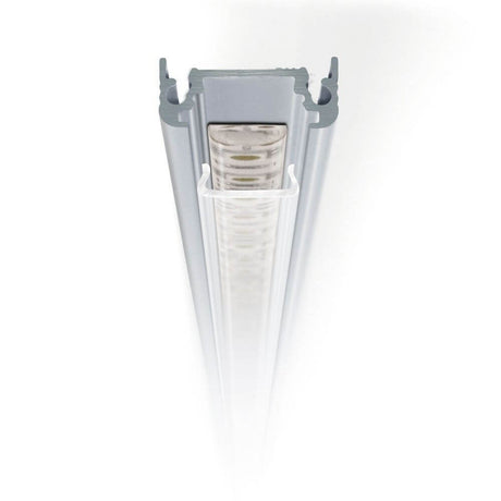 Abdeckung eckig 200cm Typ F Opalweiss in LED-Strip-Profil zur optimalen Abdeckung und Schutz.