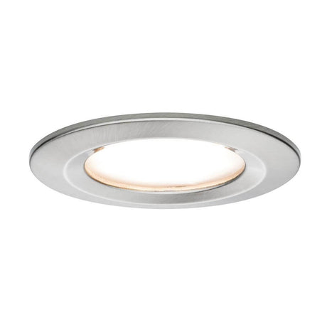 3s LED Coin Slim forsænket lyssæt IP44 omkring 6,8W jern dæmpbart i et moderne design.