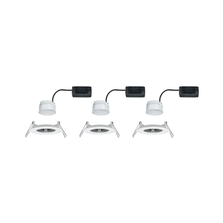 Set of 3 recessed lights LED Nova round white
