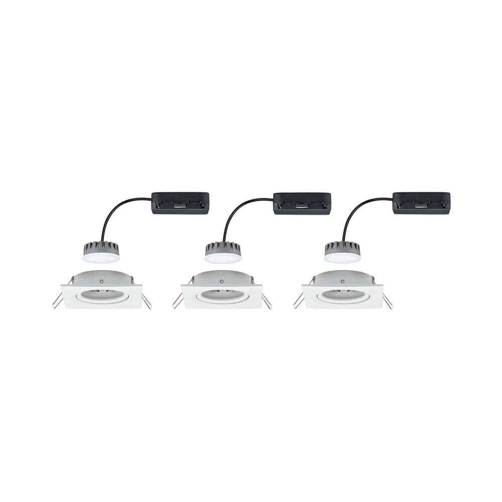 3er-Set LED Einbauleuchte Nova Plus Coin Dimmbar 2700K Weiß mit einfacher Montage und energieeffizientem Design.