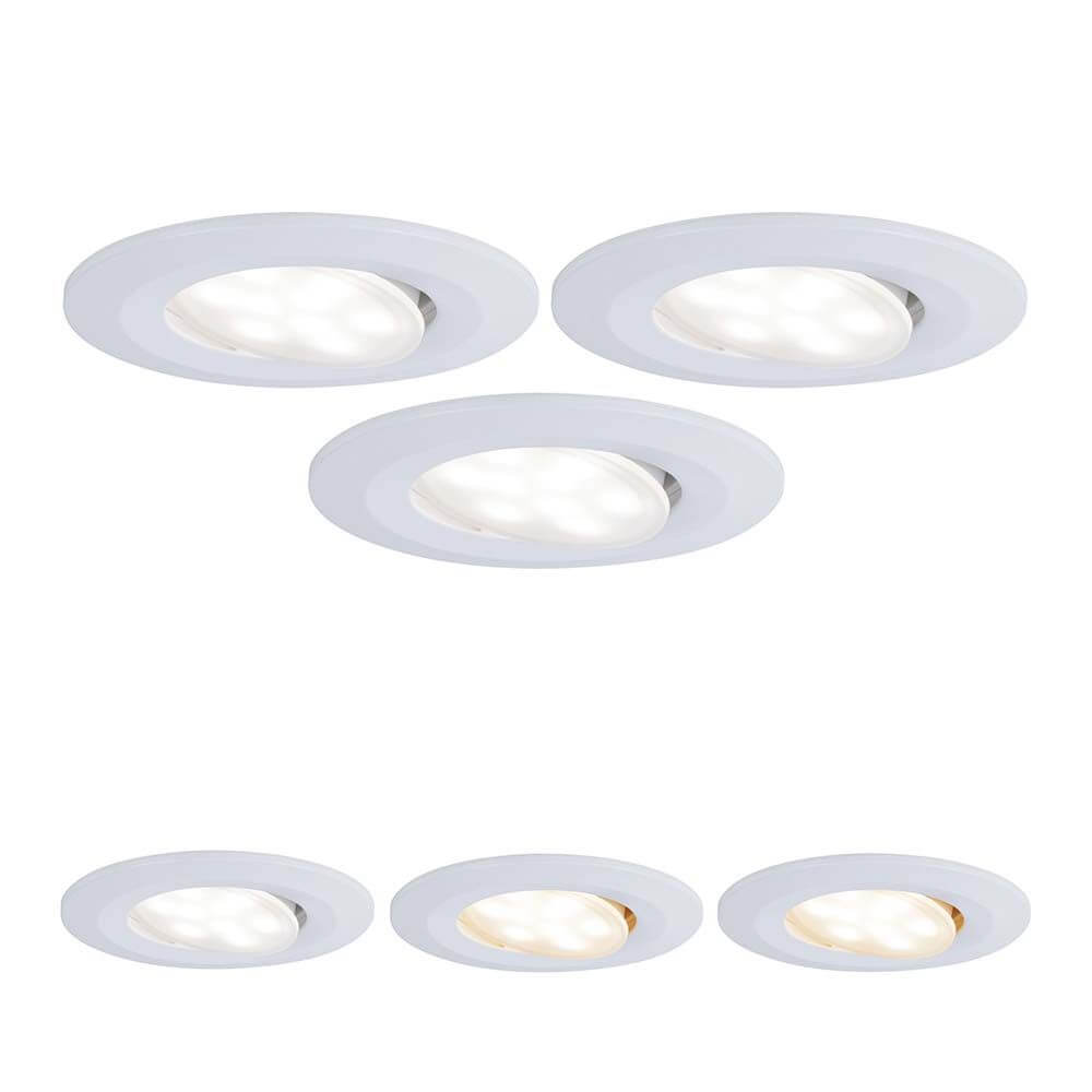 3er-Set LED Einbauleuchten Calla IP65 3-Stufen White-Switch Weiß