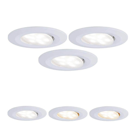 3er-Set LED Einbauleuchten Calla IP65 3-Stufen White-Switch Weiß