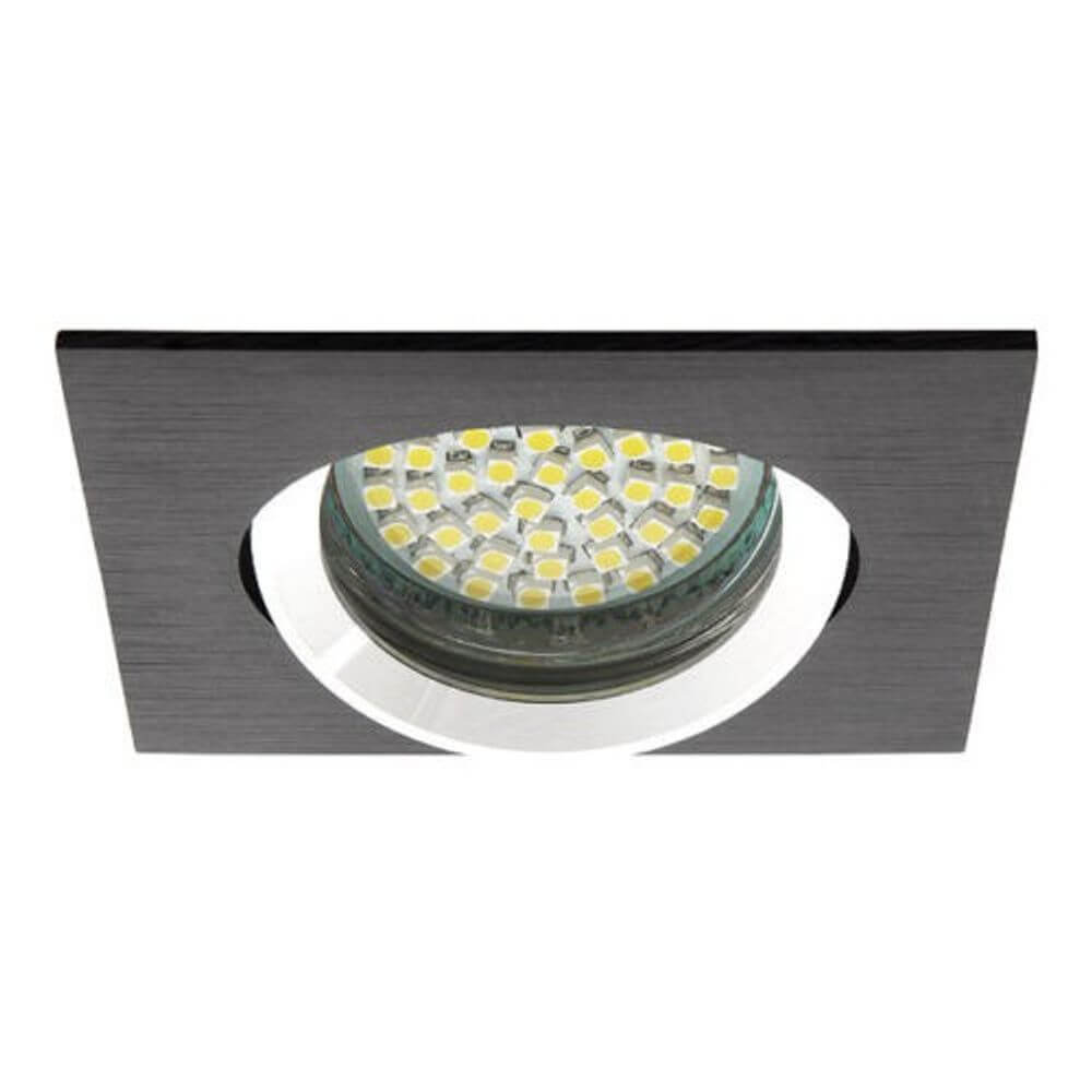 MR16 einbaustrahler Gwen schwarz-gelb gebürstet mit LED-lampe, ideal für elegante Innenräume