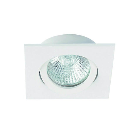 Einbaustrahler Dalla eckig schwenkbar in Weiß, ideal für moderne Innenräume mit individuellem Lichtfokus.