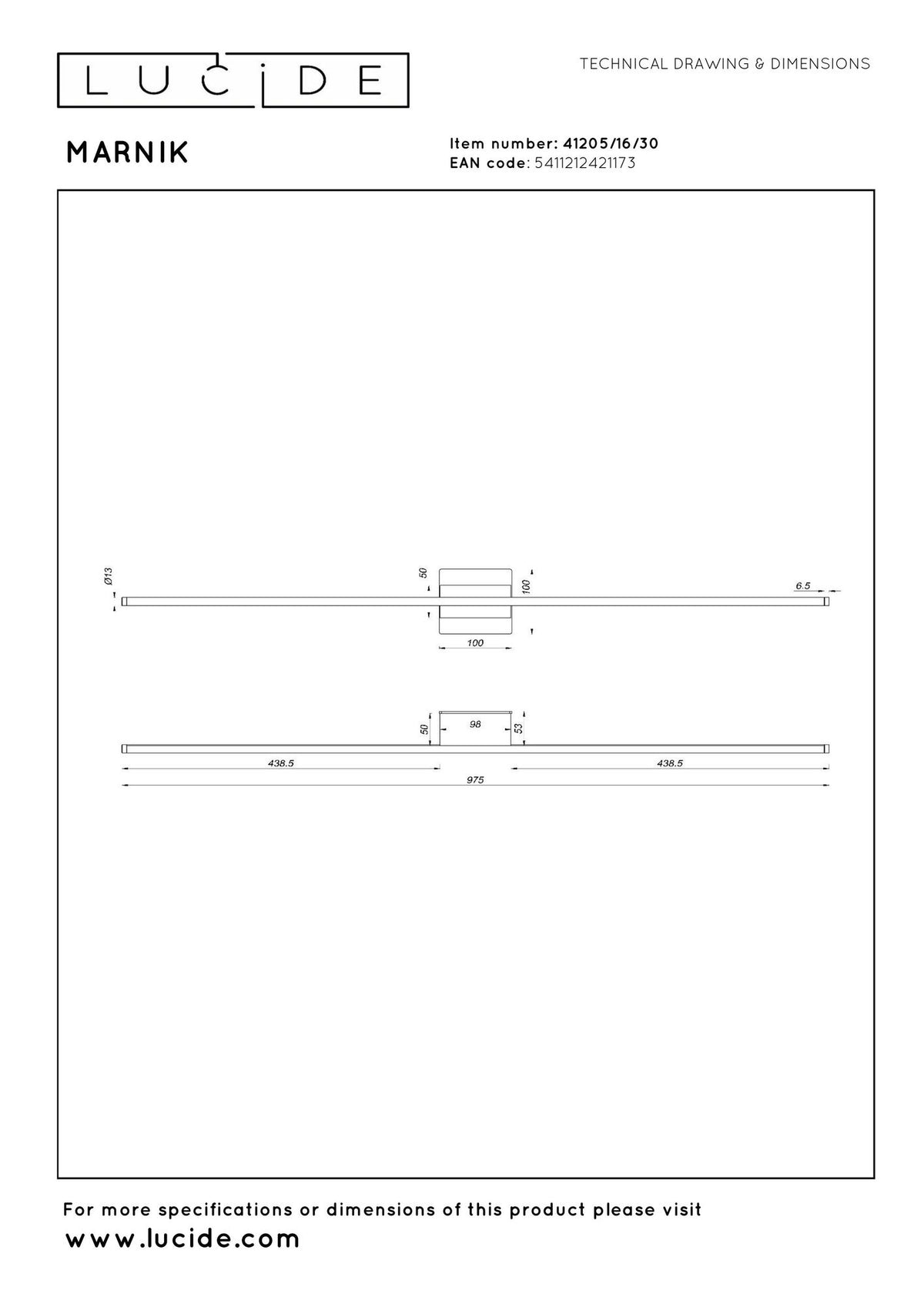 LED-Aplique Marnik com controlo por gestos CCT 97,5cm Preto/Dourado (5)