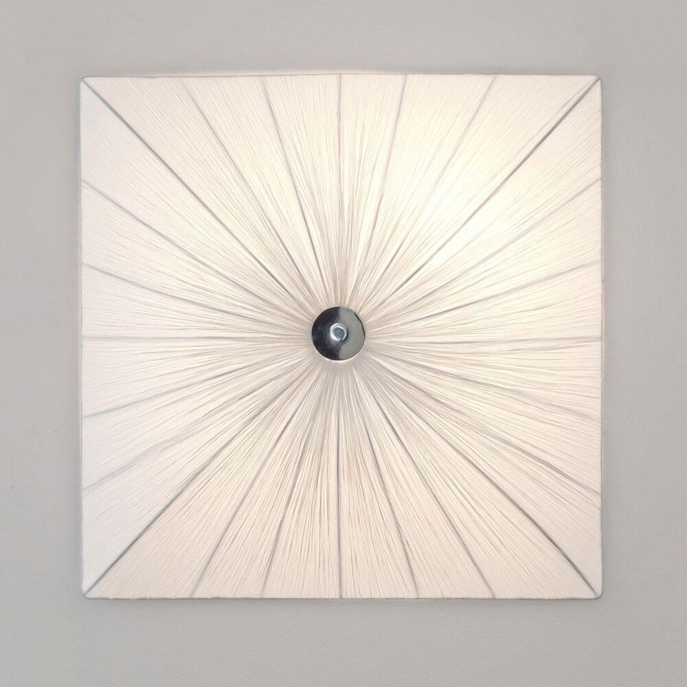 Wandleuchte 4-flammig Sultano Medium Baumwolle Weiß mit stilvollem Design und gleichmäßiger Lichtverteilung.