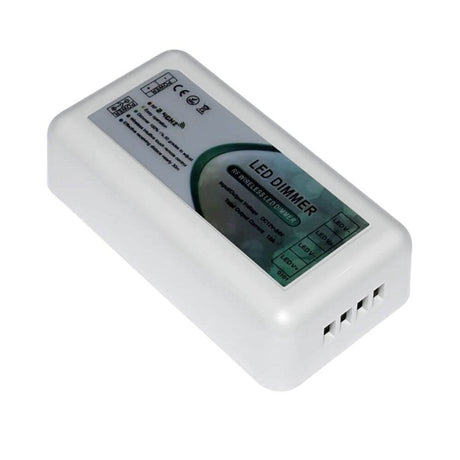 Trådløs kontroller LED-dimmer 12V-24V opptil 10A 144W-288W, trådløs styring for LED-belysning.