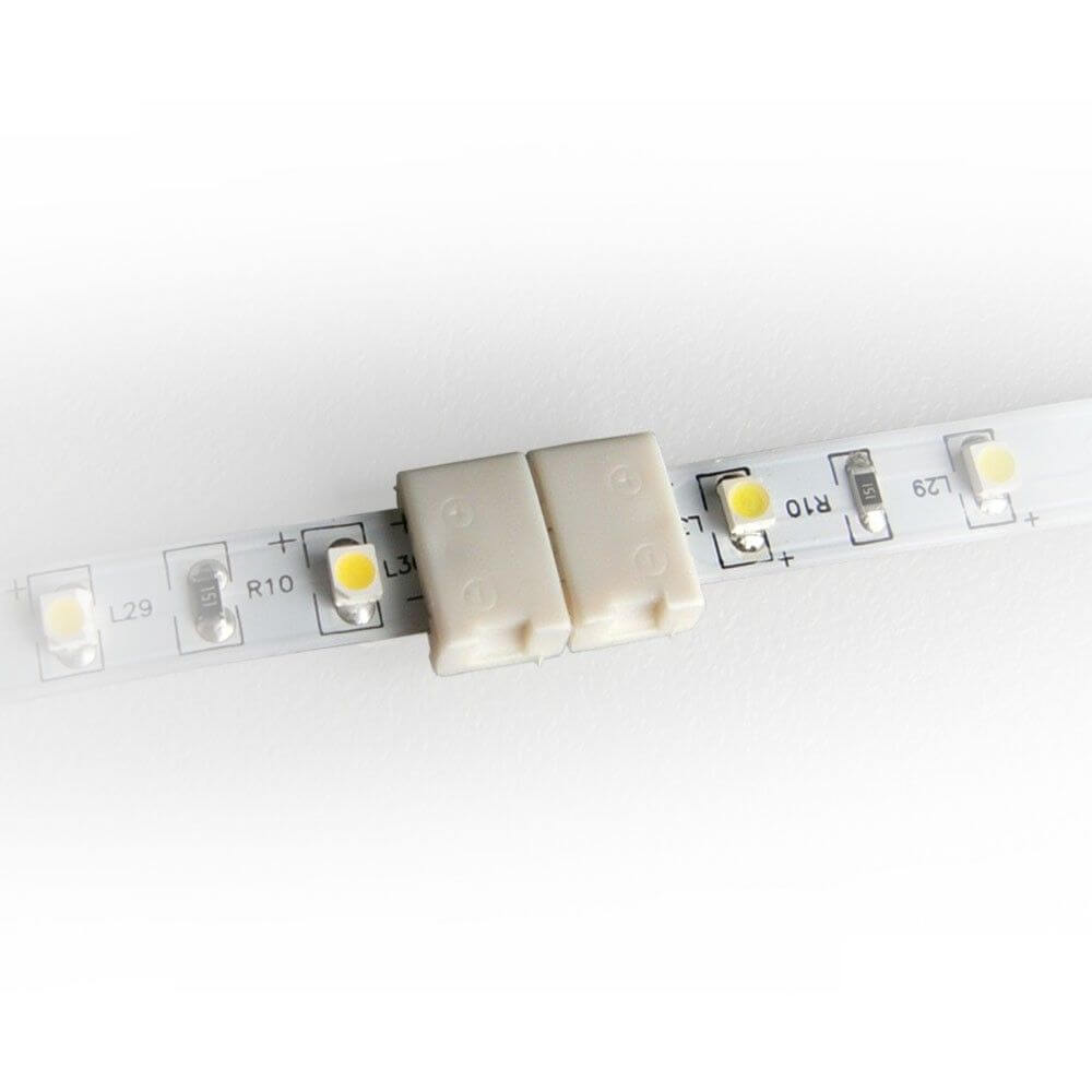 Schnellverbinder Clip 2pol 8mm einfarbige LED-Strip auf LED-Strips installiert.