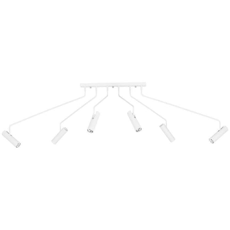 Eyes Deckenleuchte mit 6 verstellbaren Spots 205cm Weiß - moderne Deckenleuchte mit drehbaren Köpfen