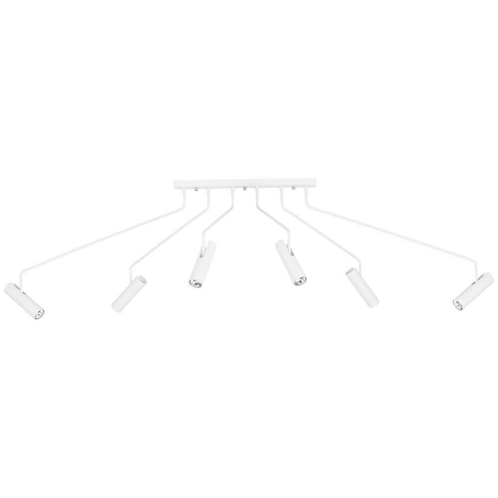 Eyes Deckenleuchte mit 6 verstellbaren Spots 205cm Weiß - moderne Deckenleuchte mit drehbaren Köpfen