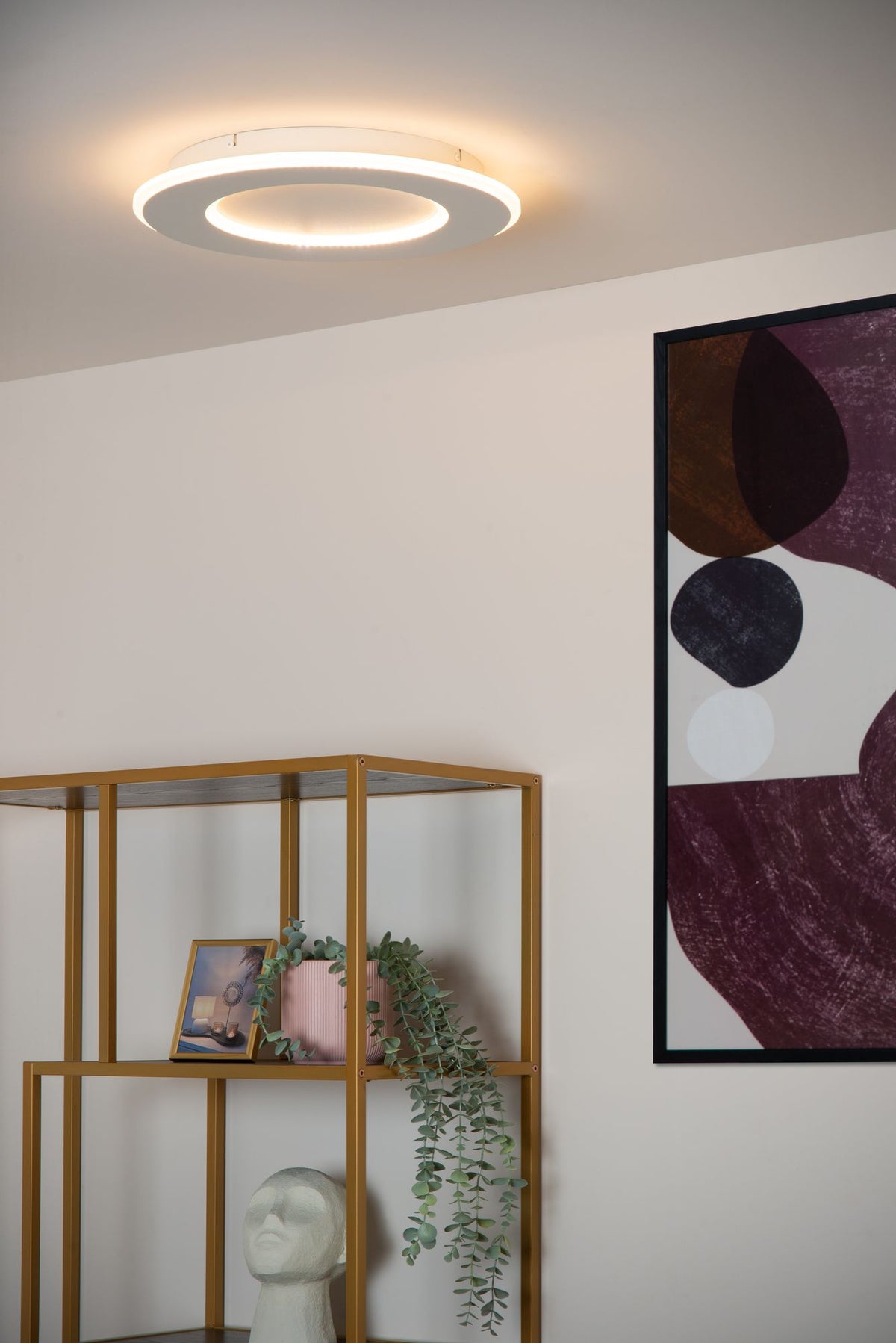 LED-Deckenleuchte Axelle 3-stufig dimmbar rund Ø 39,6cm Weiß (1)
